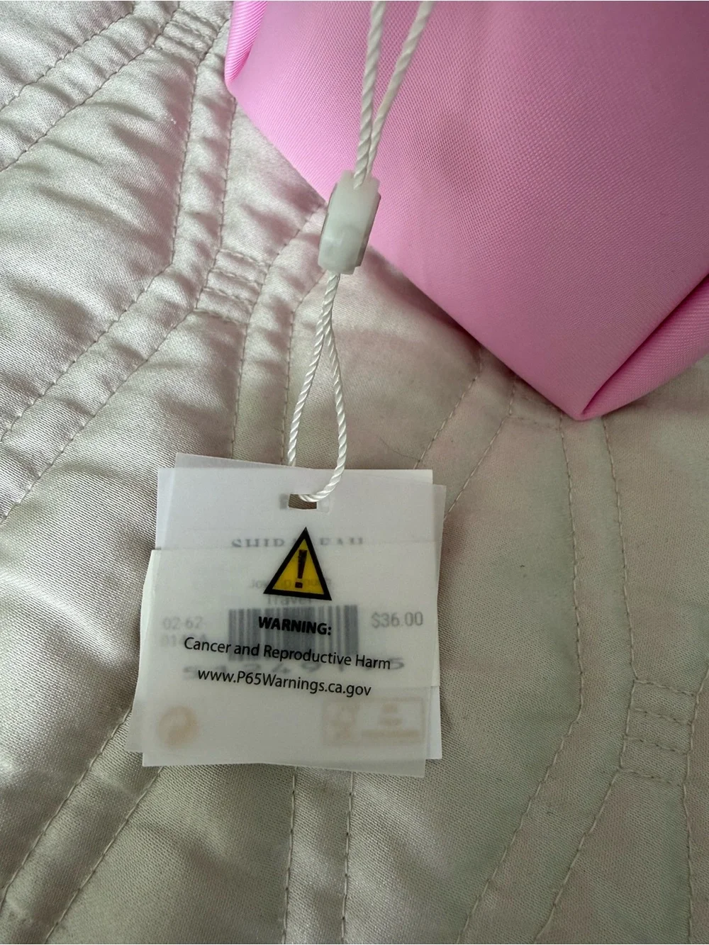 Shiraleah Pink Travel Pouch with Rainbow Chenille Lettering